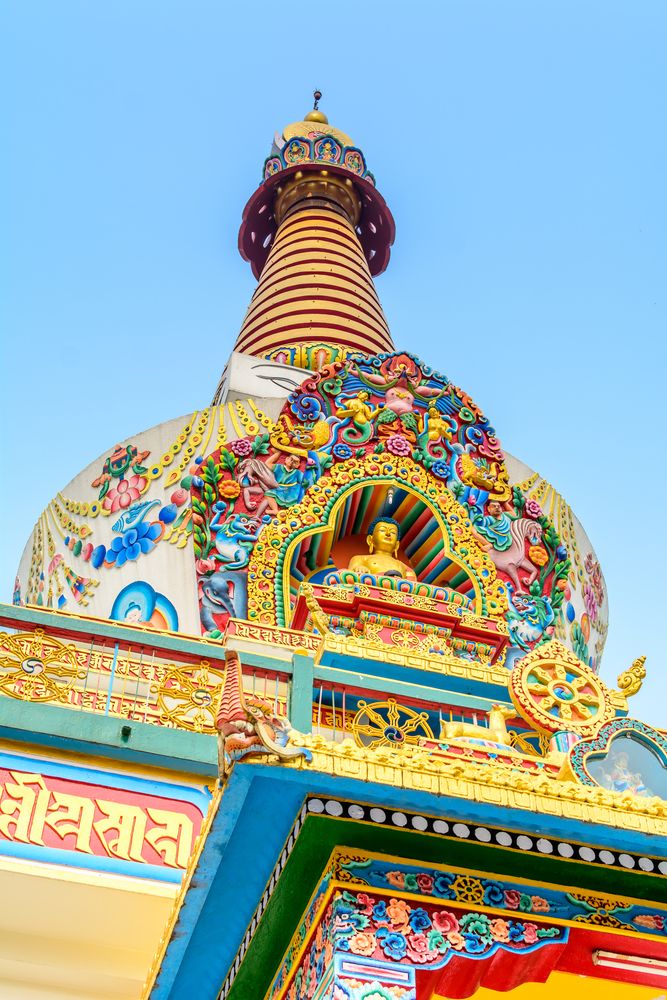 100-foot stupa at Salugara Monastery